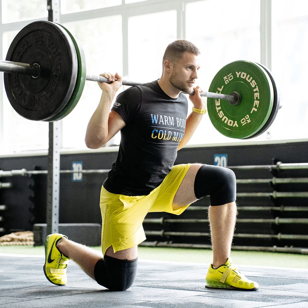 7mm Weightlifting Knee Sleeves Black - Image 6