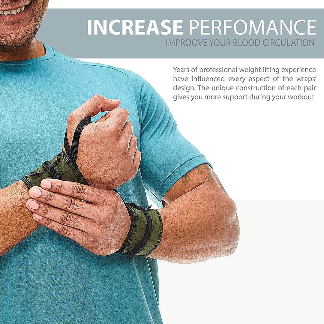 Cotton Weightlifting Wrist Wraps Orange - Image 6