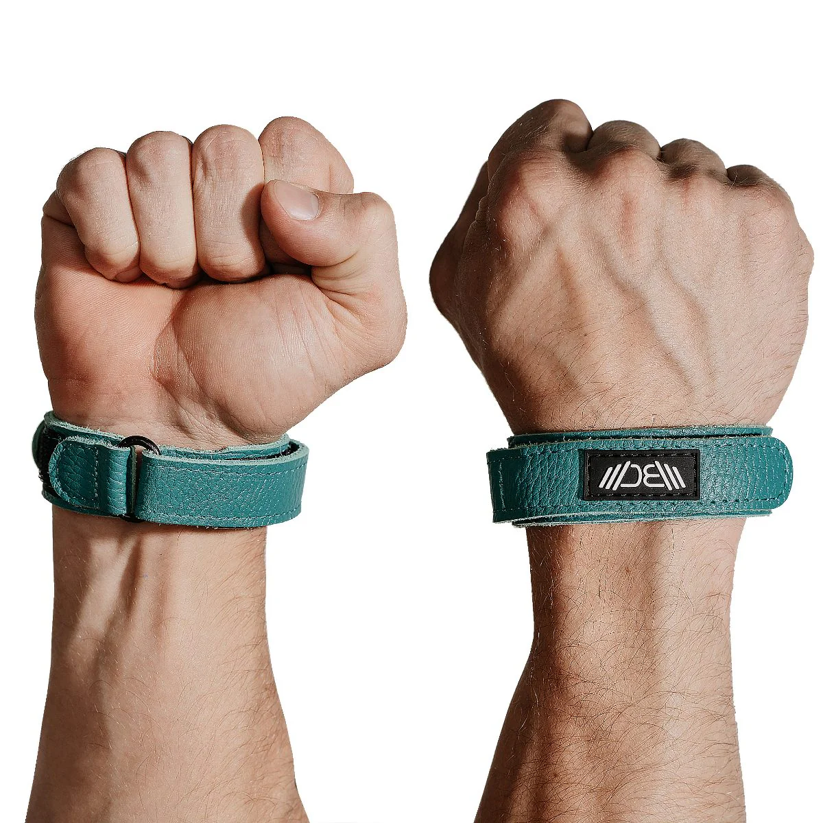 Leather Wrist Wraps Basic Aqua - Image 4