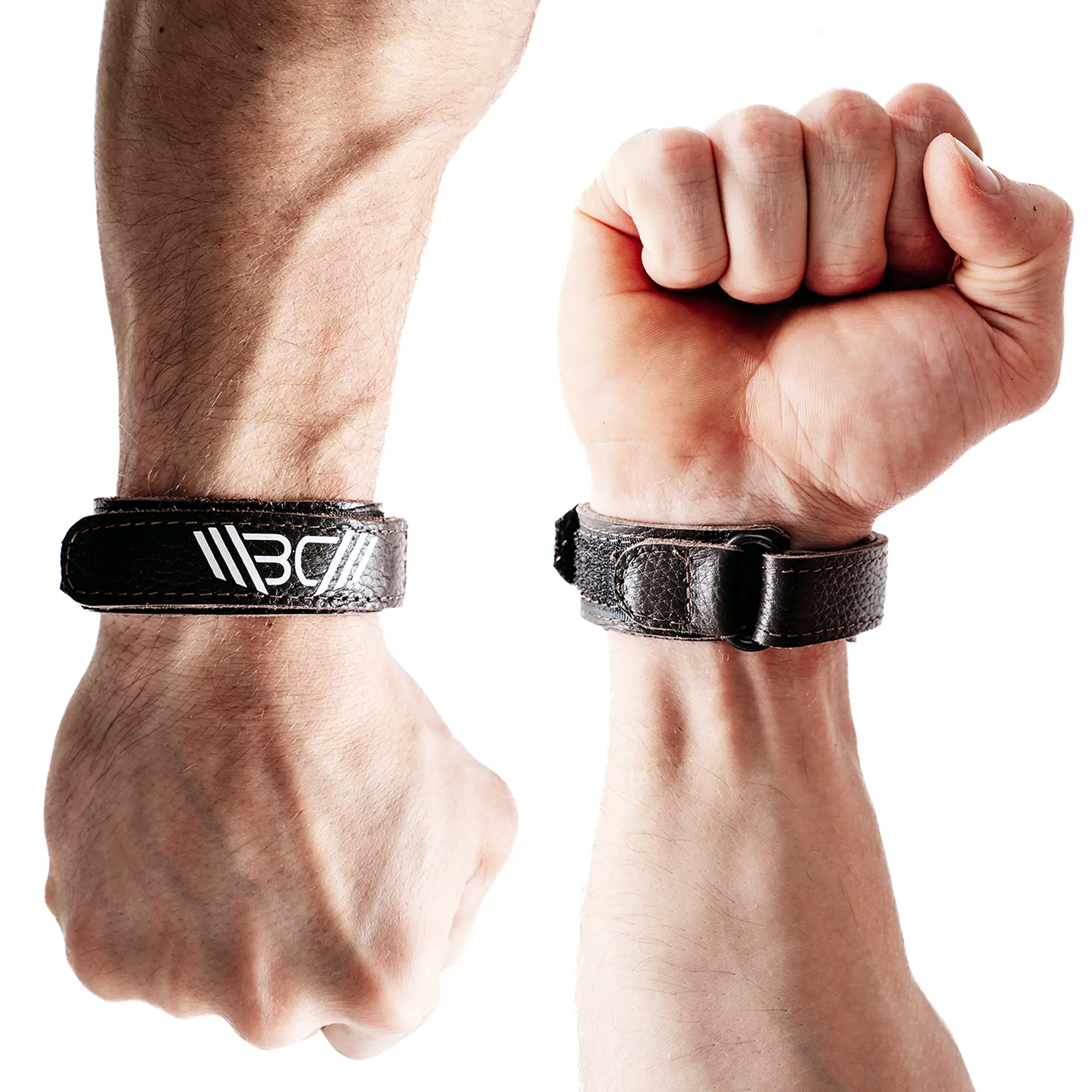 Leather Wrist Wraps Basic Brown - Image 3