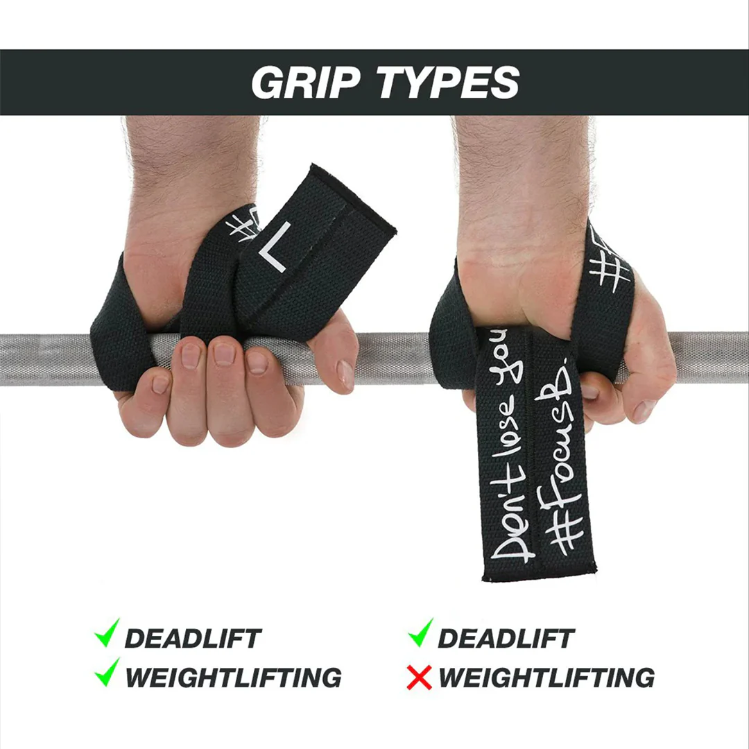 Weight Lifting Straps #FocusB White - Image 4